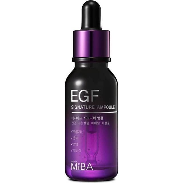 MIBA EGF Signature Ampoule 20ml / 0.68 fl.oz Skin apex that wakes up with one drop  EGF peptides  Night Serum  Watery  Light Texture