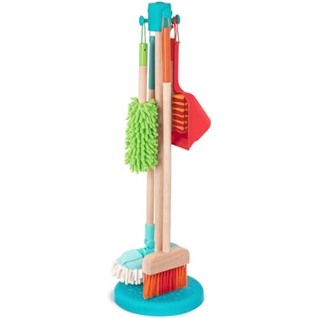 Battat ? Kids Cleaning Set ? Cleaning Toys for Toddlers, Children ? Pretend Play Kit ? Broom, Mop, Brush, Dustpan, Duster ? 2 Years + ? Sweep n' Clean