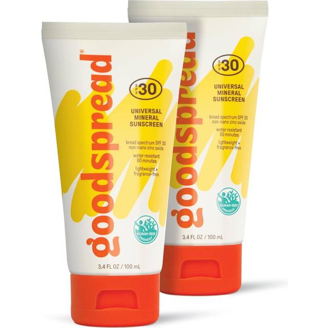 Goodspread Universal Mineral Sunscreen - SPF 30 Broad-Spectrum Reef-Safe Non-Nano Zinc Oxide Water-Resistant Eco-Friendly & Non-Greasy Face &