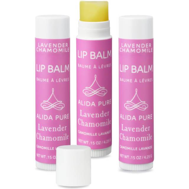 Vegan Lip Balm by PURE + SIMPLE Lavender Chamomile Lip Balm Collection  Cruelty Free Chapstick  Moisturize Dry  ed  or Chapped  Lips  5 Tube Set.