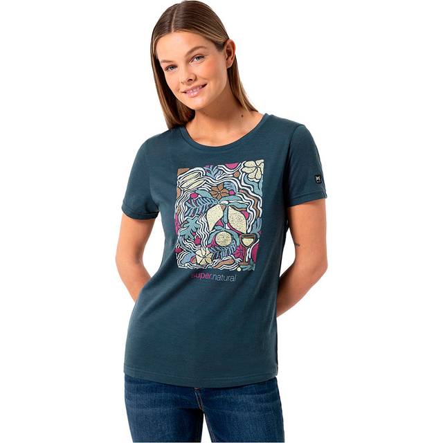 super.natural - Women's Dolce Vita Tee - Merino shirt size XS, blue