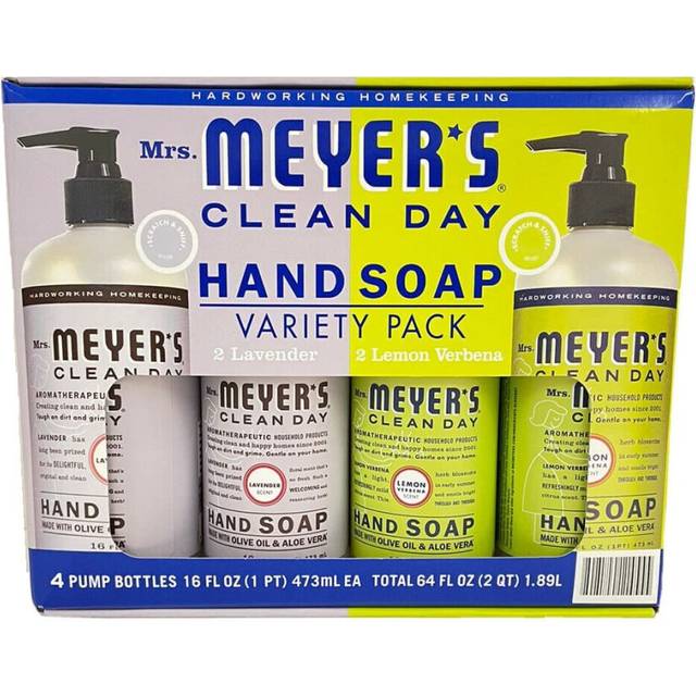 Mrs. Meyers Clean Day Hand Soap Variety Pack 16 Fl Oz 4 Pack Net Wt 64 Fl Oz   64 Oz ()