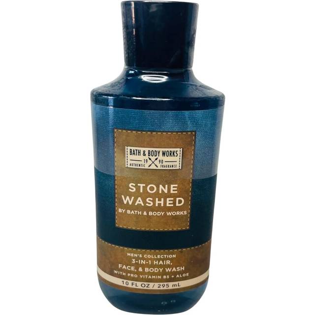 Bath  Body Works Stone Washed Mens 3in1 Hair Face  Body Wash 10 Ounce