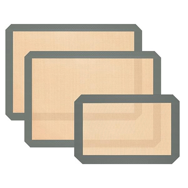 3-Pack Silicone Baking Mat, High Temperature Fiberglass Baking Mat, Non-Stick Bread Baking Mat, Baking Mat