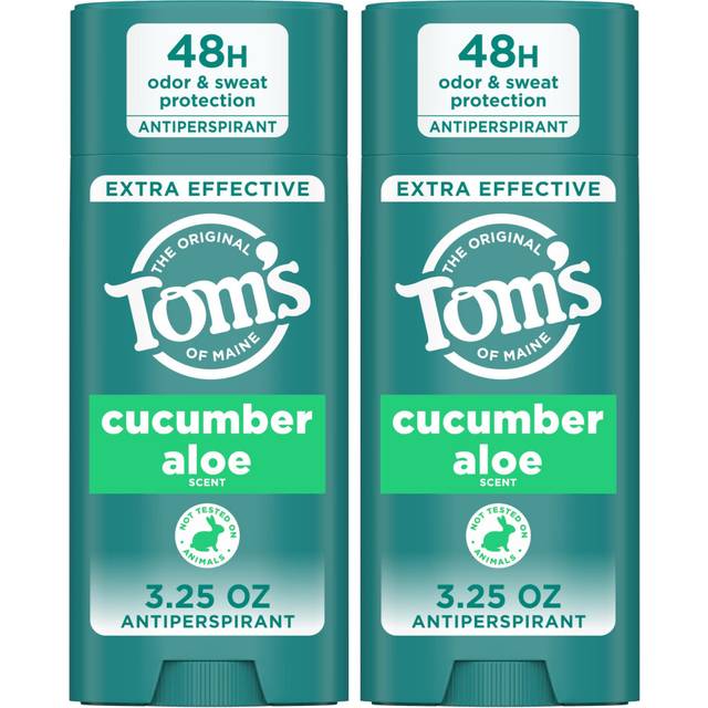 Tom's of Maine Cucumber Aloe Antiperspirant for Women and Men  3.25 oz  2-Pack
