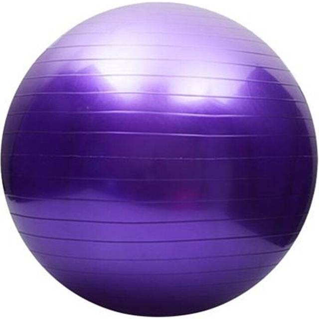 (Purple, 65cm) 330lb Max Load Yoga Ball With Air Pump Home Gym Workouts Pilates Training Ball Fitness Equipment