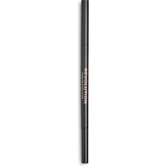 Makeup Revolution Precise Brow Pencil, Double-Ended, Ultra-Fine Pencil Tool, Includes Spoolie, Dark Brown