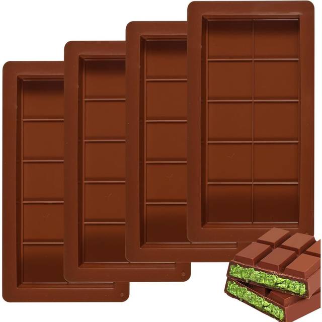 setÂ4Silicone deep chocolate bar mold, Dubai chocolate mold,ÂDIYBar moulds, chocolate pastry moulds, pralines