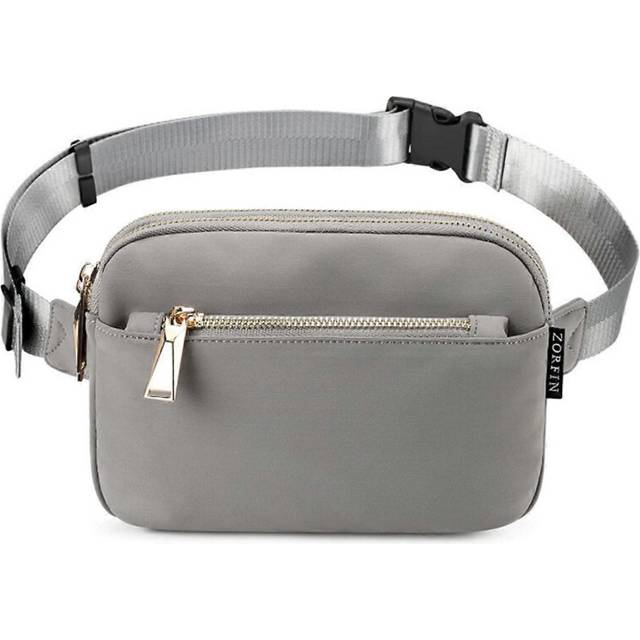 (Grey, One size) 2025 New Fanny Packs for Women Men, Black Crossbody Fanny Pack, Belt Bag with Adjustable Strap, Fashion Waist Pack