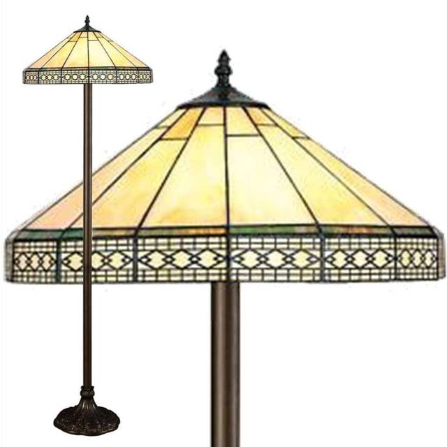 (Mission Tiffany Floor Lamp) BELOFAY Tiffany Style Floor Lamps, Stained Glass Handmade Tiffany Lights Floor Lamps for Bedrooms, Living Room and Lounge