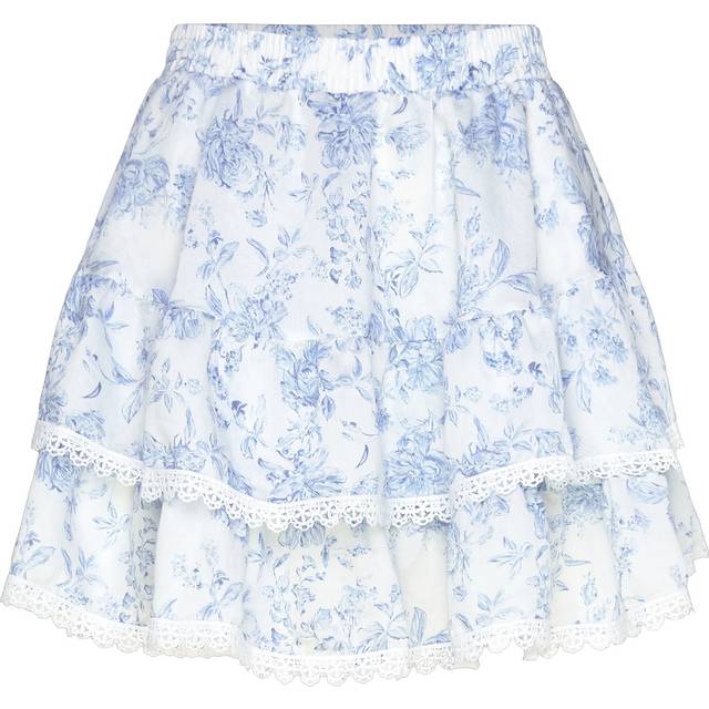 Gina Tricot-Boho mini skirt-minikjolar-Blått-XS-Dam