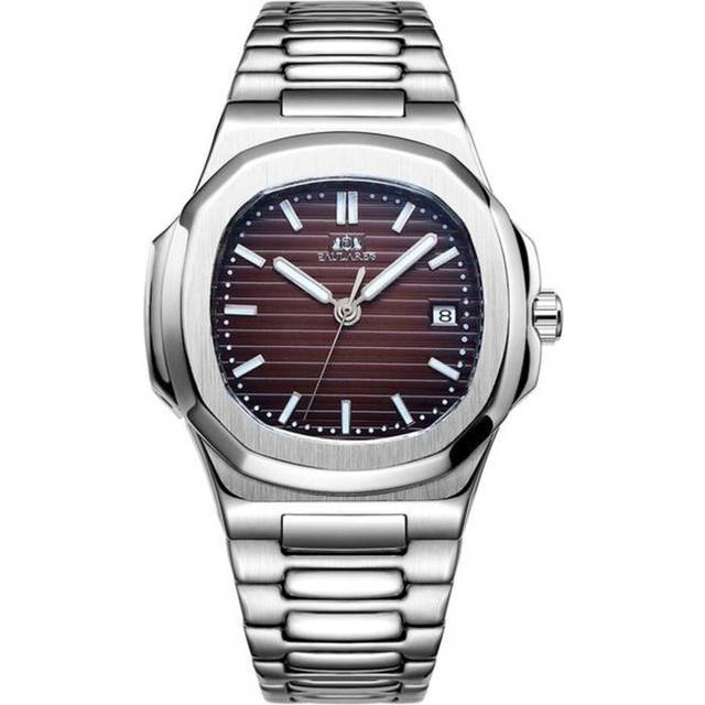 (black) Paulareis Men Automatic Self Wind Mechanical Luminous Stainless Steel Blue Grey Coffe Black White Dial Simple Business Watch