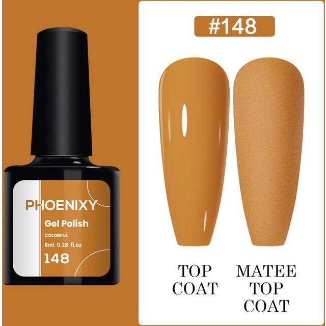 (color 48) PHOENIXY 60-Color UV Gel Nail Polish Set with Glitter, 8ML
