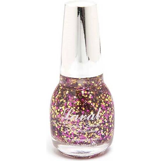 Glitter ball nail varnish by laval fuchsia pink/gold polish vibrant 15ml