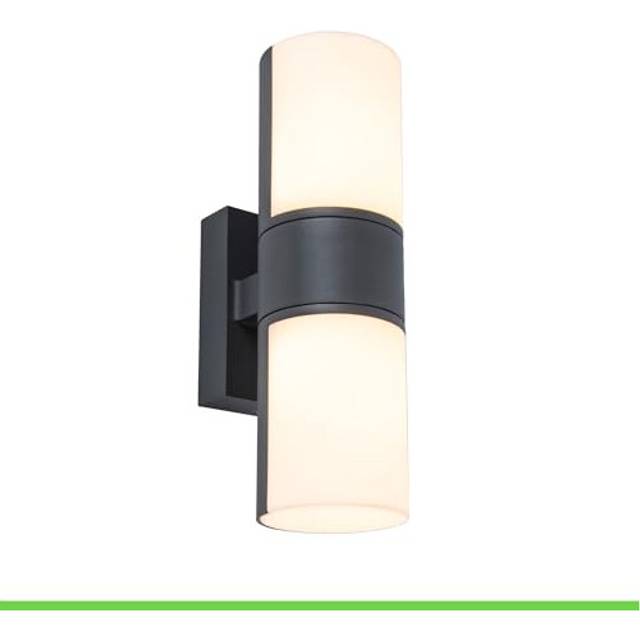 LUTEC CYRA LED Outdoor Wall Light, Modern Outdoor Light, Aluminium Wall Light in Anthracite, 350? Rotatable Light Heads, Versatile Wall Light, 1000