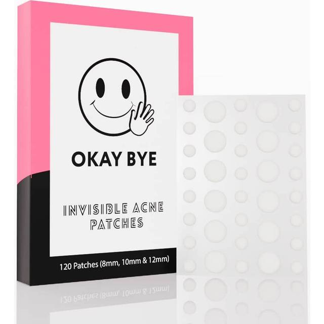 Okay Bye Hydrocolloid Acne Pimple Patch for Zits and Blemishes  Fast Healing Invisible Absorbing Spot Treatment Stickers for Face and Skin (120 count)