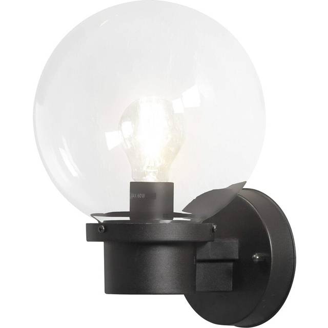Konstsmide 7322-750 Outside Lighting Nemi Up Wall Light / Dusk Till Dawn Sensor / 1 x 60 W E27 Max Wall Lamp,Black, 29.0 cm*21.5 cm*20.0 cm