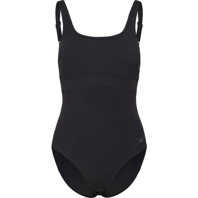 Speedo Womens Shaping Contour Eclipse Swimsuit - Grey, Grey, Size 34, Women