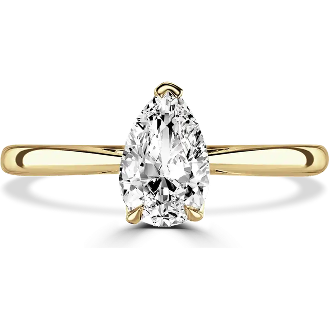 18ct Yellow Gold 2ct Pear Cut Laboratory Grown Diamond Solitaire - R