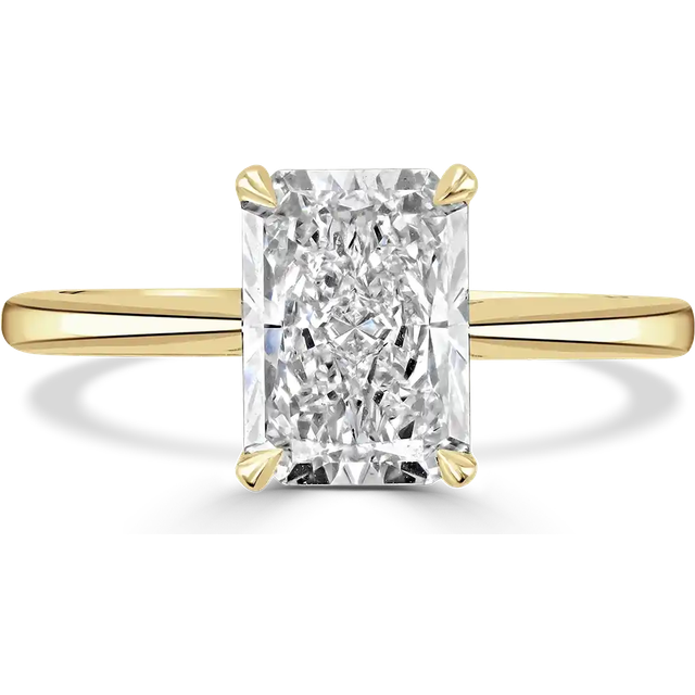 18ct Yellow Gold 2ct Radiant Cut Laboratory Grown Diamond Solitaire - Y