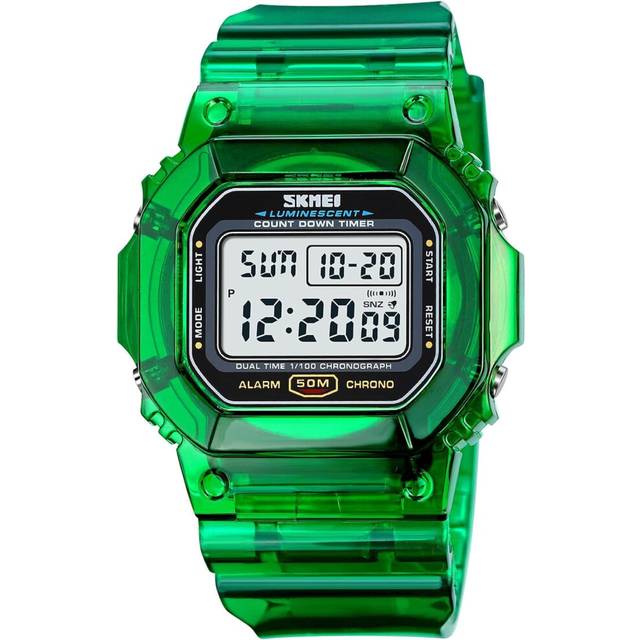 Women men Youth Square Digital Watch Chronograph Waterproof Watch