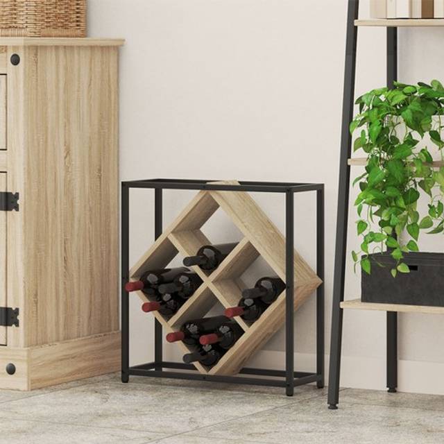 Vidaxl - Wine Rack Sonoma Oak 51x18x52,5 cm Engineered Wood