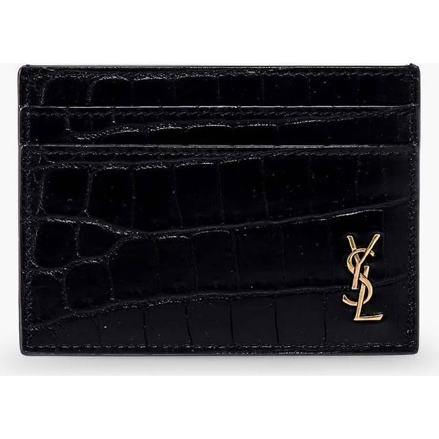 Leather card holder - SAINT LAURENT - gender_Man - Black (UNI)