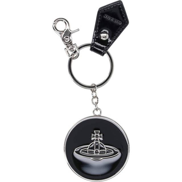 Vivienne Westwood Keyring With "Orb" Mirror - Black   - U