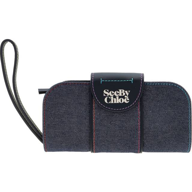 See By Chloe Laetizia Long Folded Denim Wallet - Multi-Color (Size W 7.9  x H 4.7  x D 1.6)