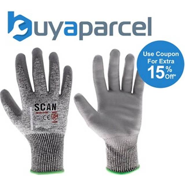 Scan PU Palm Cut D Gloves - XL (Size 10)