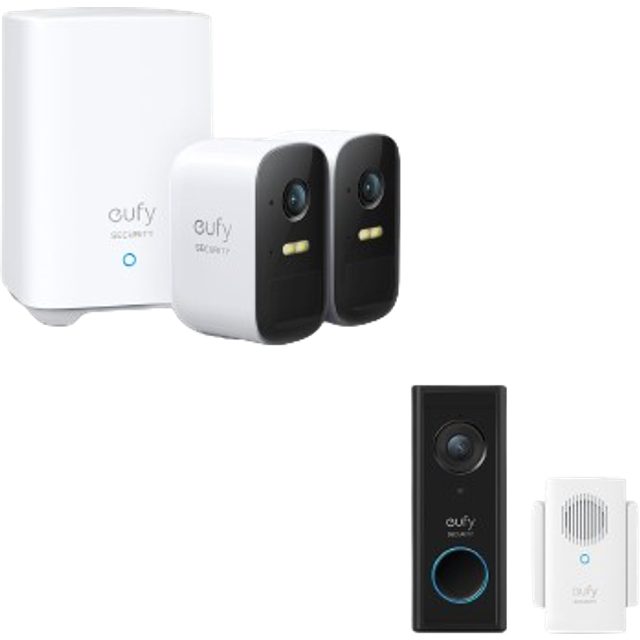 eufyCam S210 (eufyCam 2C) + Video Doorbell C210 White / 2-Cam Kit