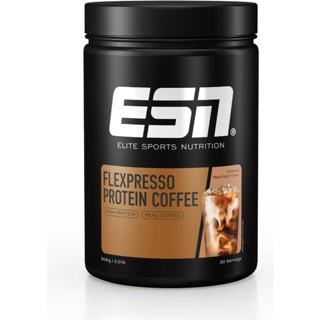 ESN Flexpresso Protein Coffee, Hazelnut Macchiato, 908 g, 2 lbs, 30 Servings - Whey Protein Powder with Real Coffee