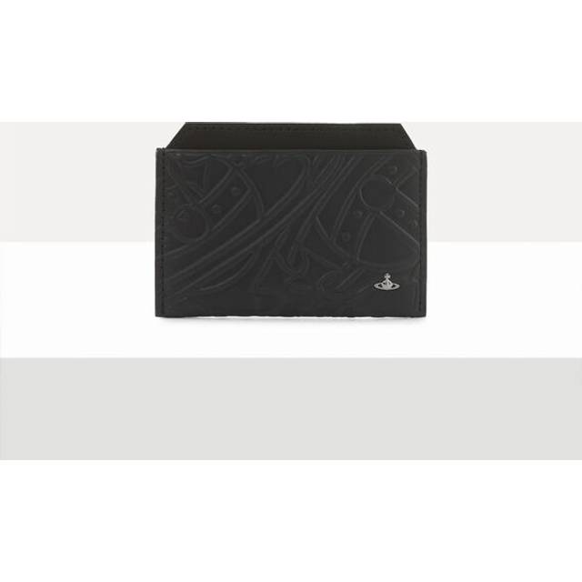 Vivienne Westwood Flat Card Holder Tangled Orb Leather Black One Size Men