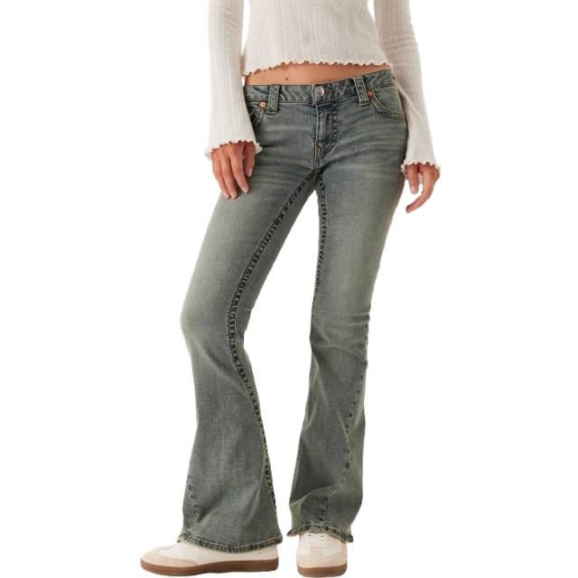 True Religion Joey Low Rise Flare Flap Medium Vintage 32