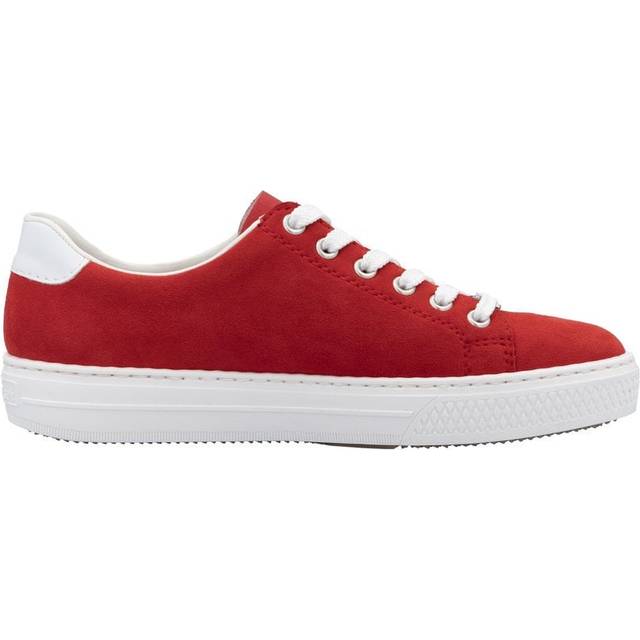 Rieker - Röda sneakers i mocka storlek 39 - Red (39)