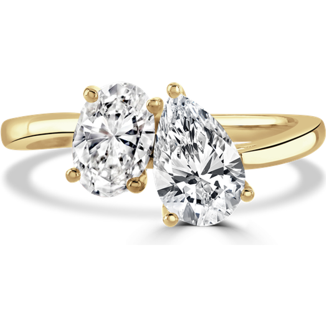 18ct Yellow Gold 1.8ct Laboratory Grown Diamond 'Toi et Moi' Ring - N