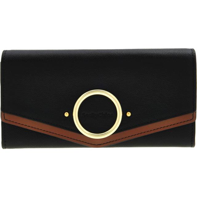 See By Chloe Aura Long Leather Flap Wallet - Gold Tone (Size 19 x 10 x 3 cm)