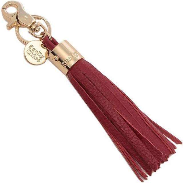 See by Chloe Vicky Tassel Keychain - Red (Dimension: 6.0000x4.0000x4.0000 inches)