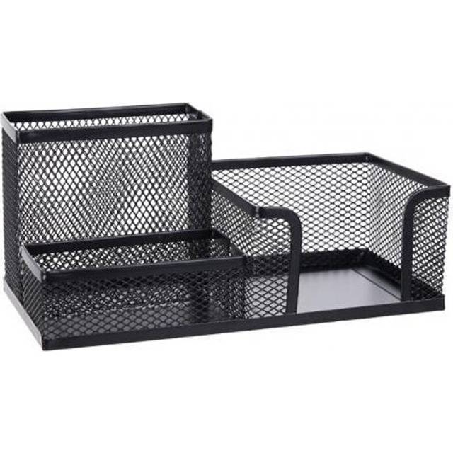 (black) Mesh Metal Pen Holder Stand Desktop Stationery Organizer Office Pencil