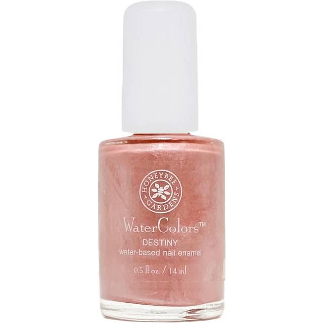 Honeybee Gardens Water-Based Nail Enamel  Destiny  Slight Iridescence & Shimmer Pink Bronze Nude  Eco-Friendly  Odorless & Vibrant Polish  0.5 fl oz
