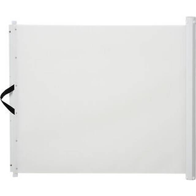 PawHut Retractable Pet Safety Gate Folding Stair Barrier Guard Door White