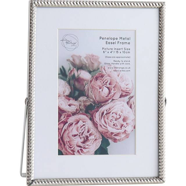 Penelope Metal Easel Frame - Silver / 6 x 4in