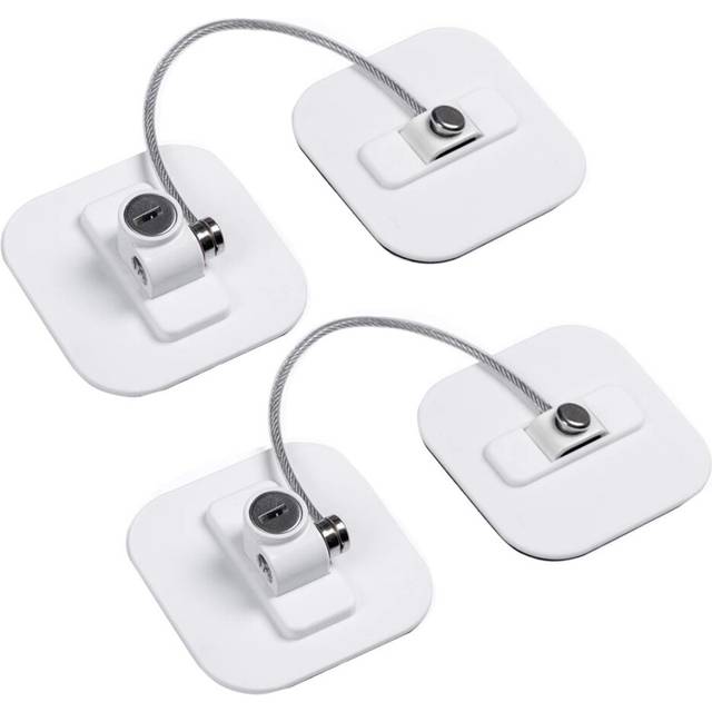 Refrigerator Lock, Freezer Locks with Key for Child Safety, Lock Fridge and Cabinets-2Pack