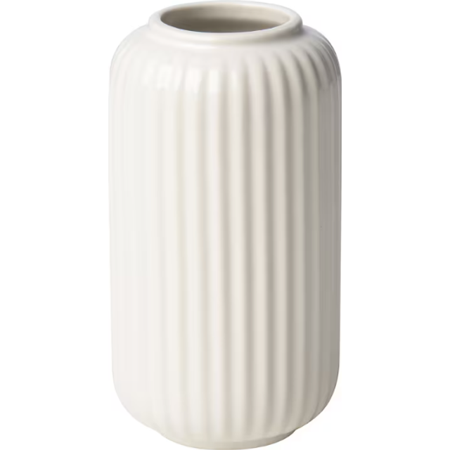 Ikea stilren white ceramic flower vase | modern elegant home decor ornament