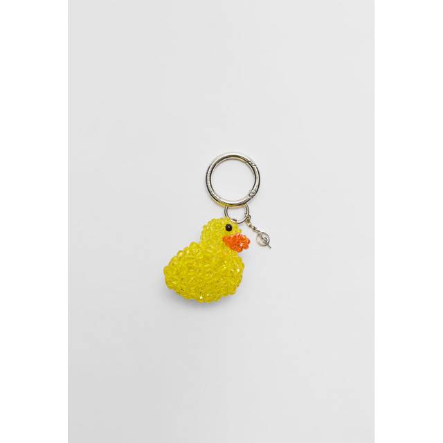 Stradivarius Mini duck charm keyring Gold OS