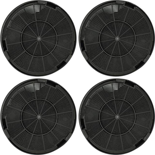 4x Activated Carbon Filter compatible with 3i marchi estraibile, isola D3, quadrifoglio, rustica angolo Extractor Hood - 19 cm - Vhbw
