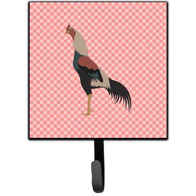 """""Caroline's Treasures Kulang Chicken Pink Check Wall Hook  Small  Multicolor"""""