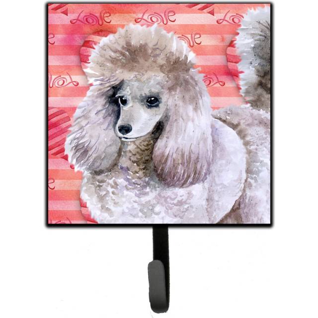 """""Caroline's Treasures Poodle Love Wall Hook  Small  Multicolor"""""
