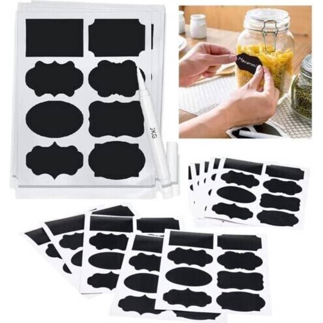 77 chalk labels with pen set blackboard chalkboard label pantry jam jar stickers