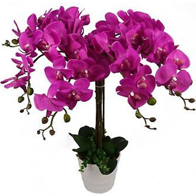 85cm Artificial Deluxe Bush Orchid Dark Pink